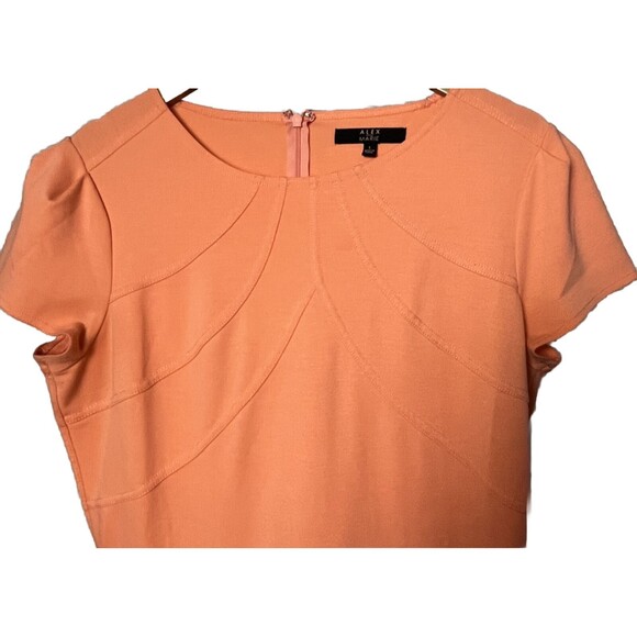 Alex Marie Dress A Line Knee Length Hand Pocket Stretch Knit Large Office Spring - Picture 3 of 4